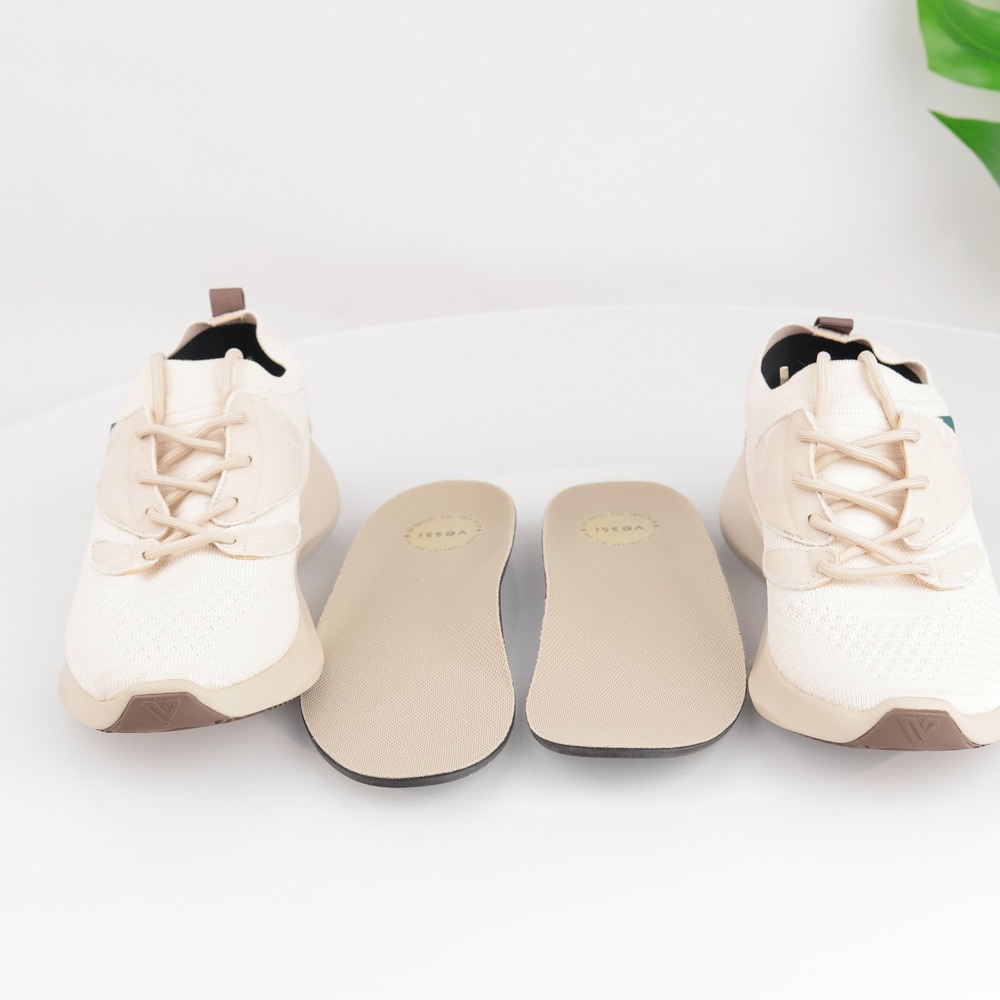 Vessi Womens Everyday Move Sneakers Size 9 Waterproof Beige Knit Lace Up Shoes - Picture 14 of 17